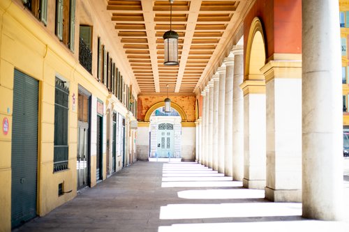 Building in front of the Port of Nice