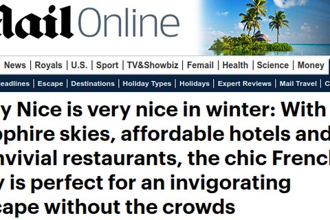 Daily Mail: visit Nice during the winter