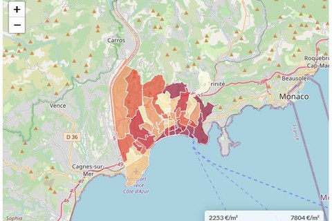 Property prices Nice February 2025