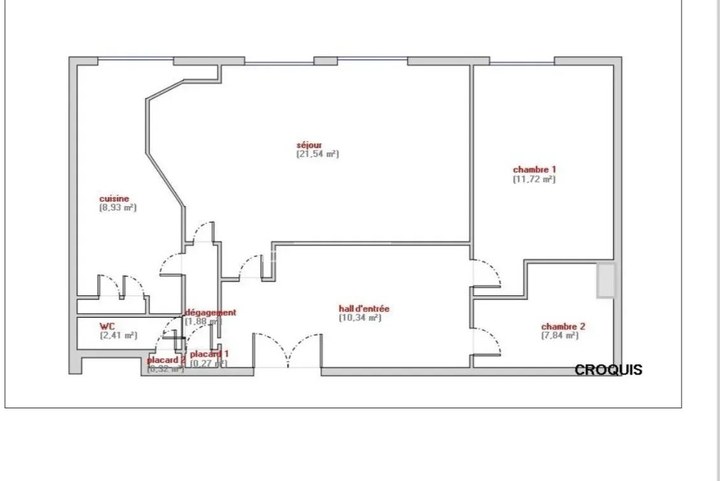 2 Bedroom · 3 rooms in Carre d'Argent