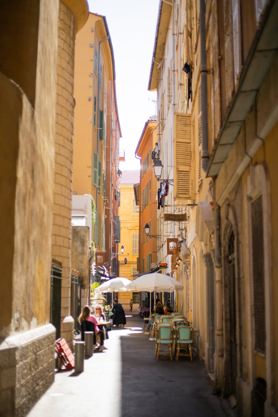 Sunlit street in Nice’s Old Town