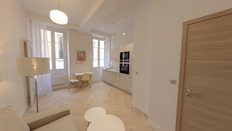 Renovated compact apartment interior in Nice’s Old Town