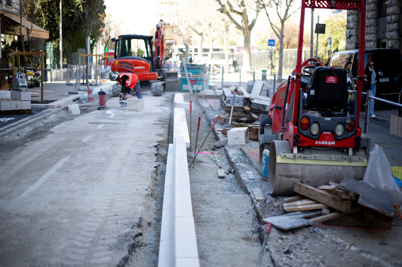 Street improvement works on Rue de la Buffa in Nice